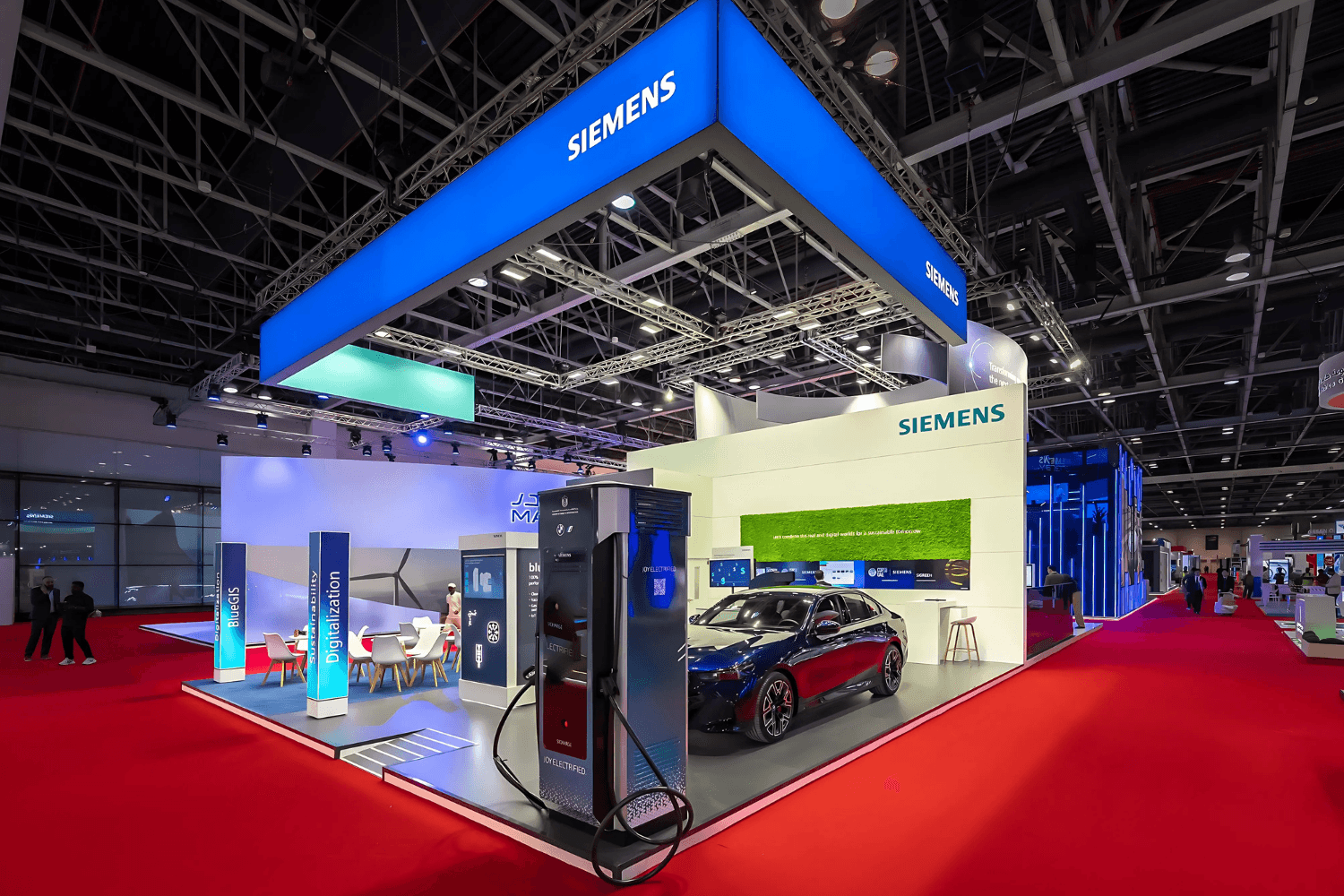 Siemens Industrial 100 sqm exhibition stand at WETEX by Messe.ae