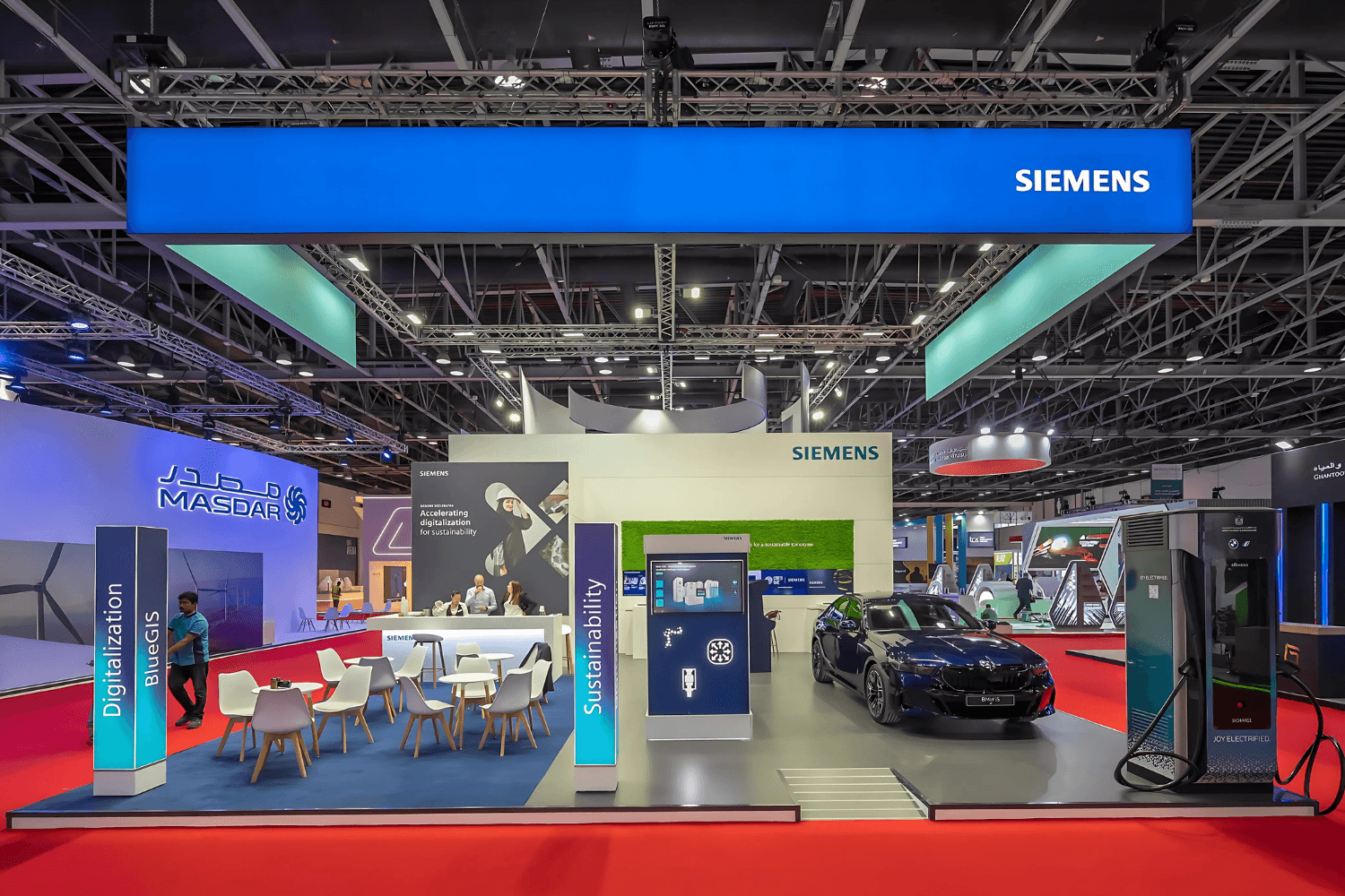 Siemens Industrial 100 sqm exhibition stand at WETEX by Messe.ae