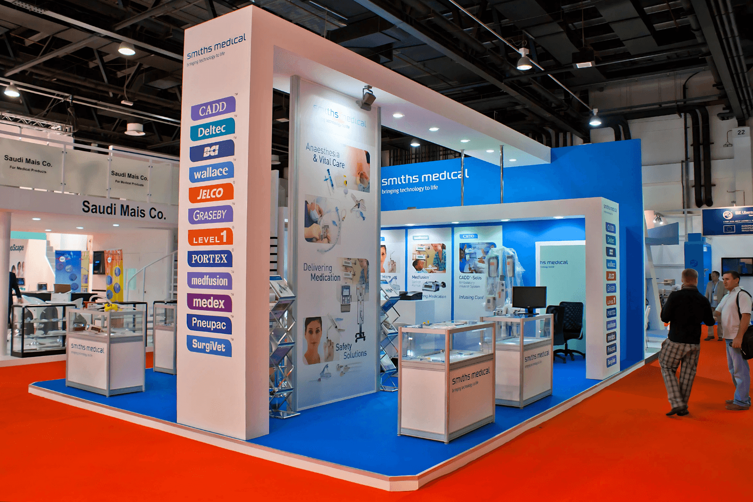 Smiths Medical 35 sqm exhibition stand at Arab Health by Messe.ae