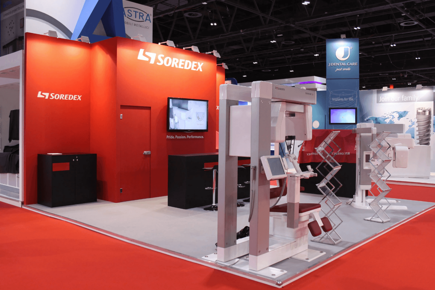 Soredex 36 sqm exhibition stand at AEEDC by Messe.ae