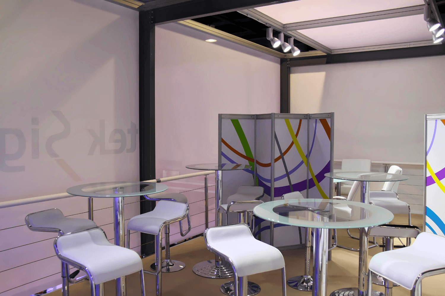 TekSignals 70 + 70 sqm exhibition stand at CABSAT by Messe.ae