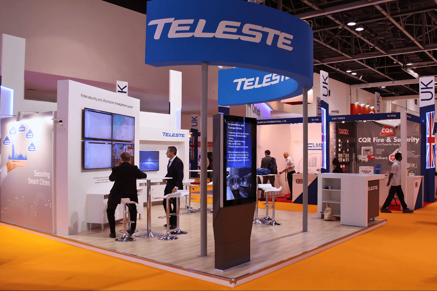 Teleste 42 sqm exhibition stand at Intersec by Messe.ae