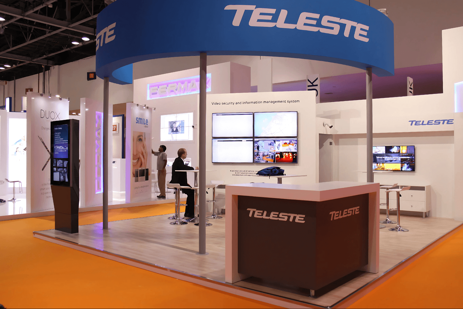 Teleste 42 sqm exhibition stand at Intersec by Messe.ae
