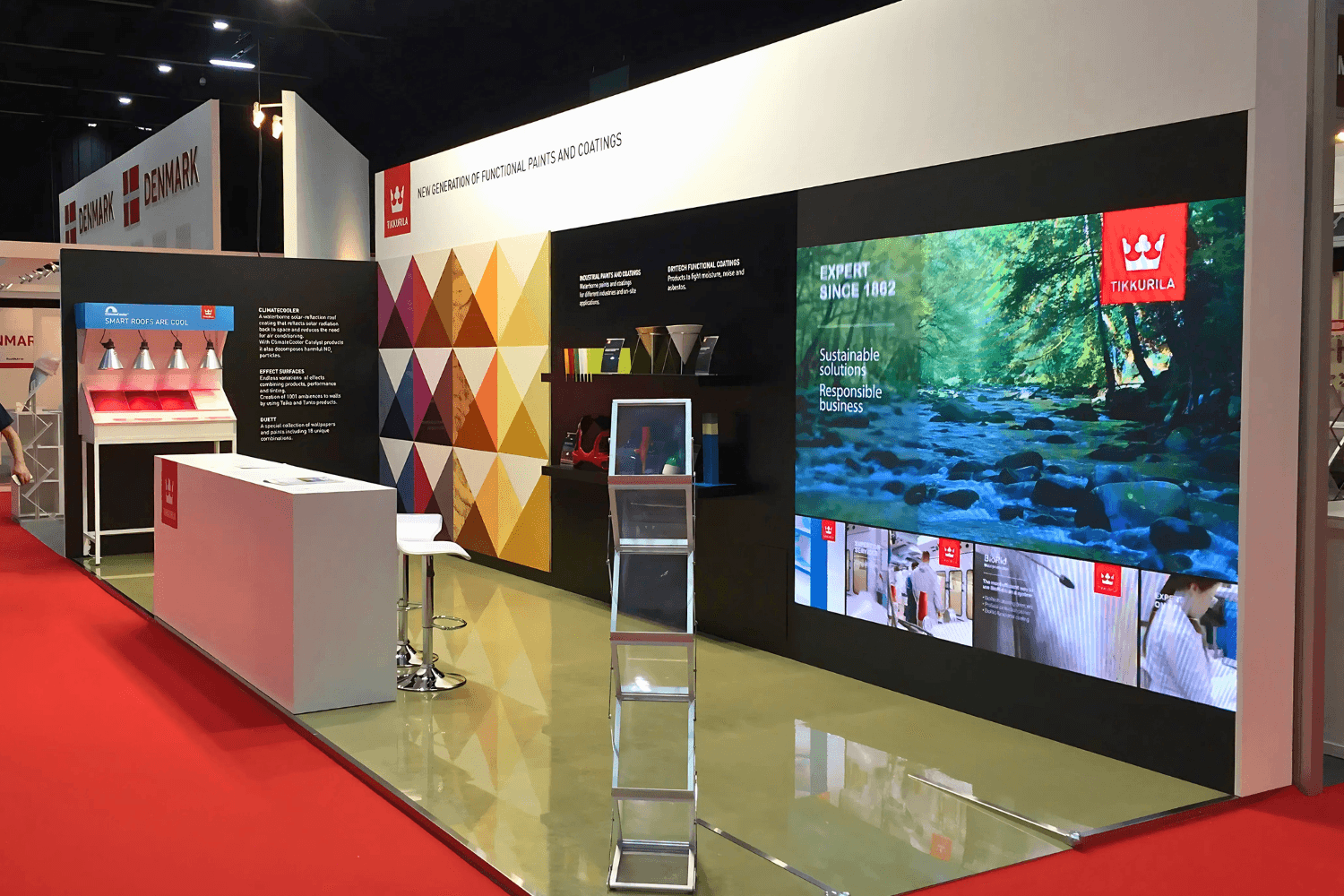 Tikkurila 25.5 sqm exhibition stand at BIG 5 by Messe.ae