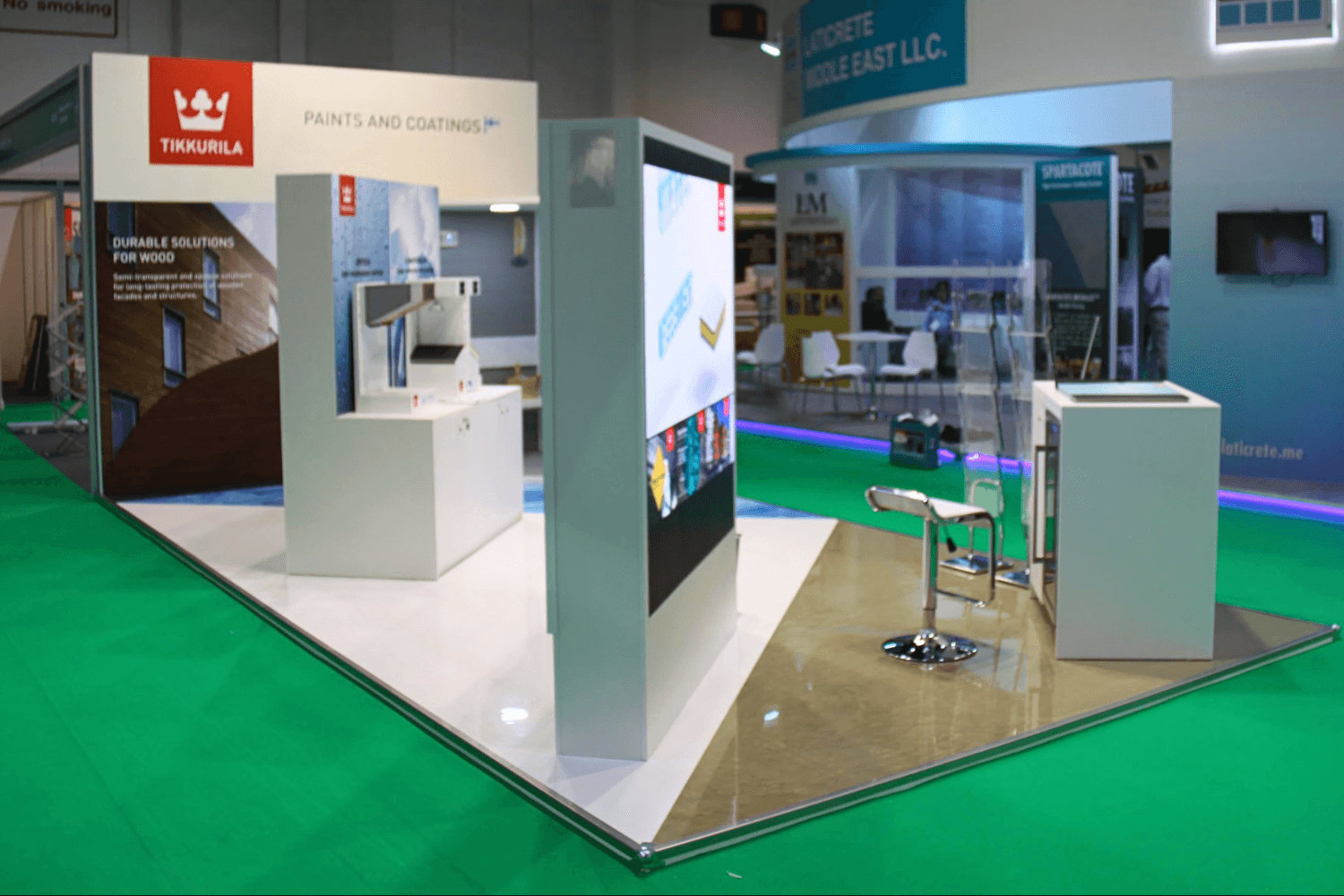 Tikkurila 24.5 sqm exhibition stand at BIG 5 by Messe.ae
