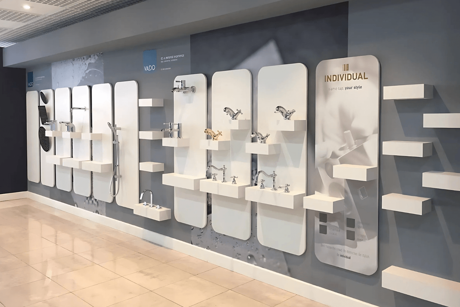 Vado exhibition stand at Vado Showroom by Messe.ae