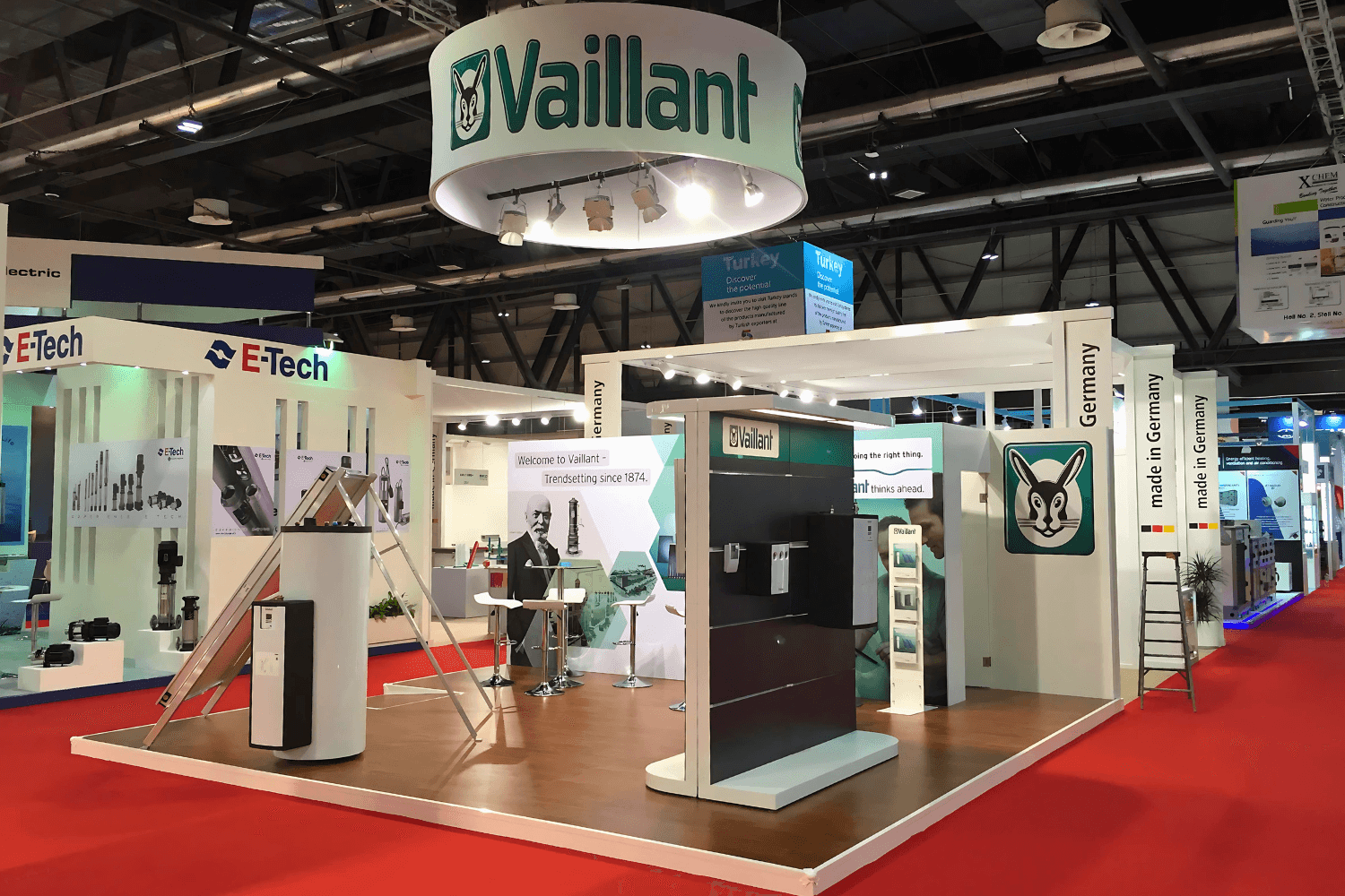 Vaillant 48 sqm exhibition stand at BIG 5 by Messe.ae
