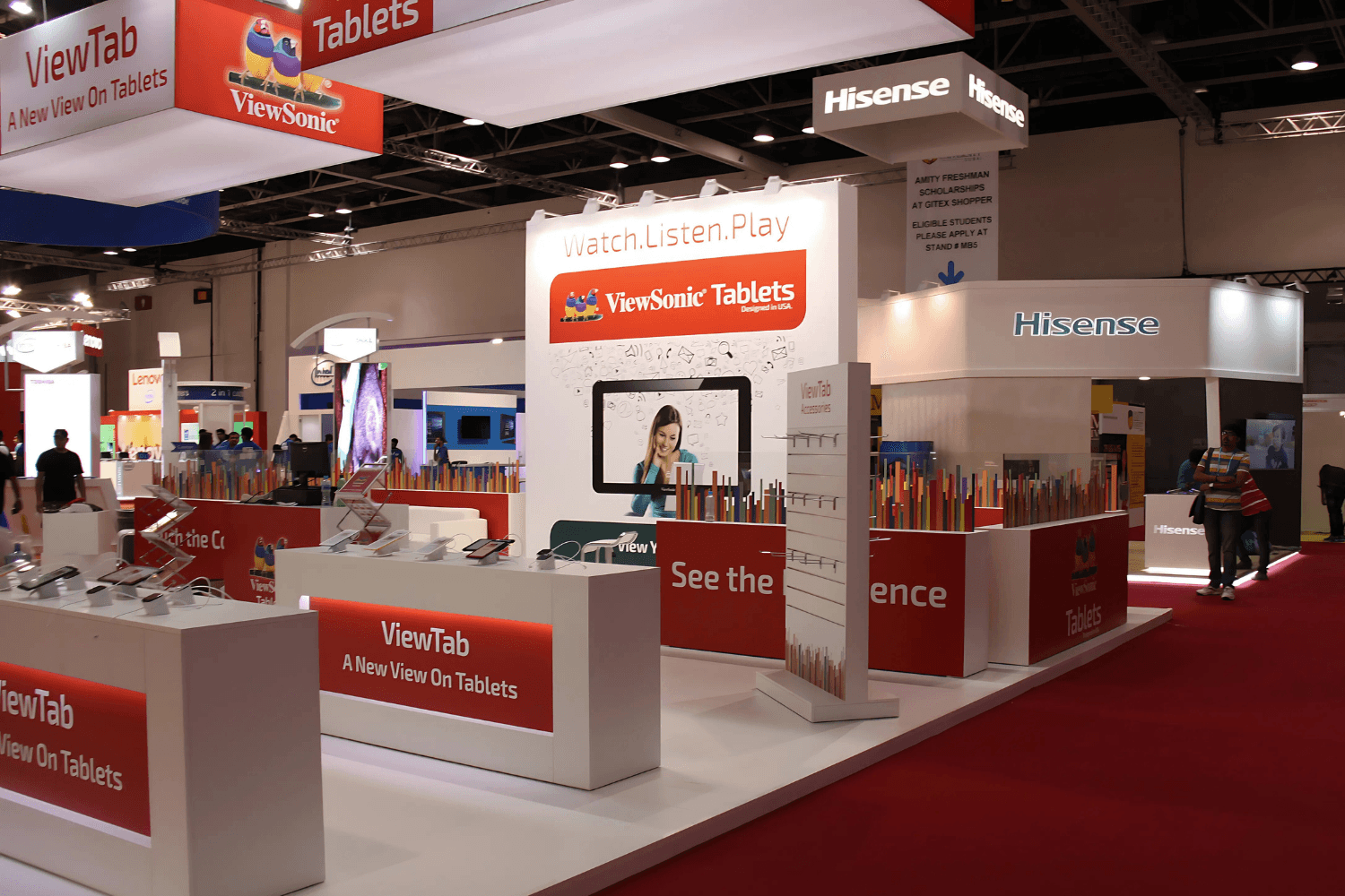 ViewSonic 124 sqm exhibition stand at GITEX by Messe.ae