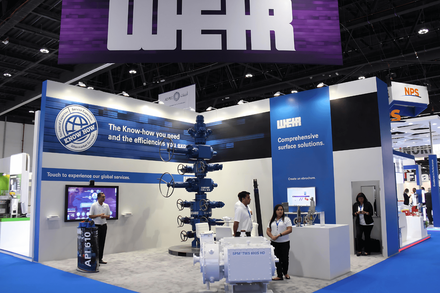 WEIR Group 49 sqm exhibition stand at ADIPEC by Messe.ae
