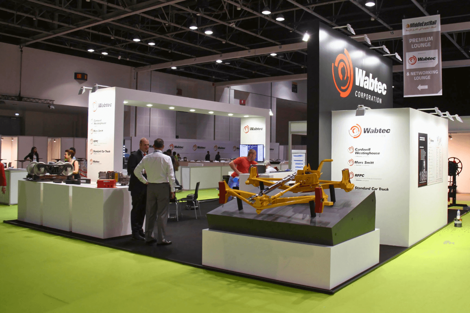 Wabtec 72 sqm exhibition stand at Middle East Rail by Messe.ae