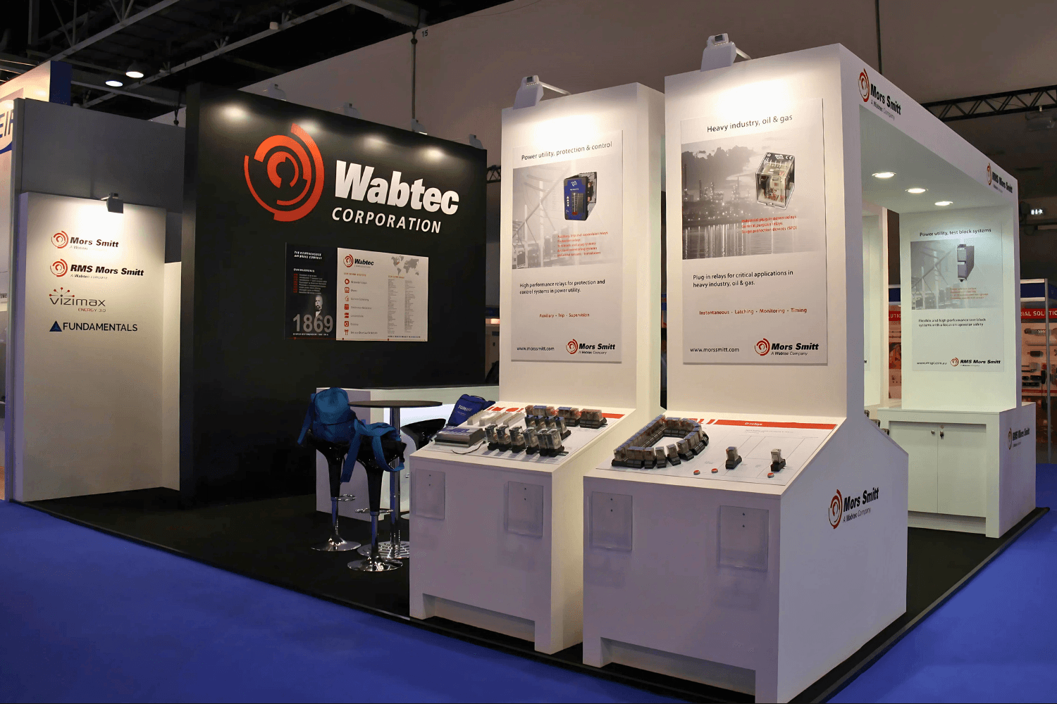 Wabtec 46 sqm exhibition stand at Middle East Energy by Messe.ae