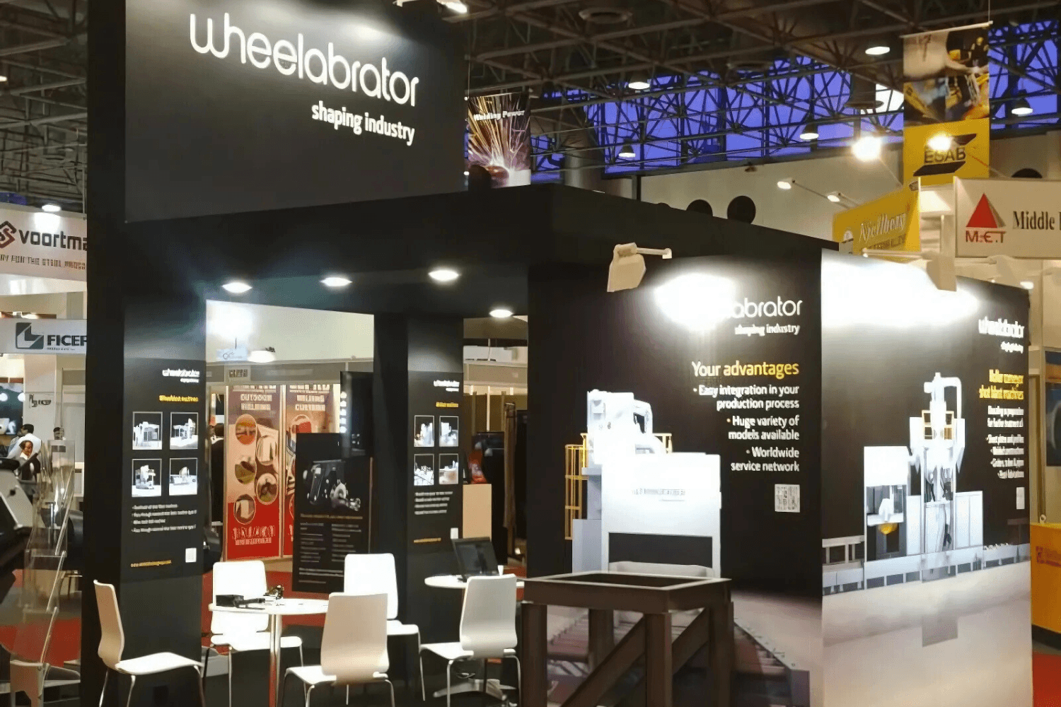Wheelabrator Group 36 sqm exhibition stand at SteelFab by Messe.ae