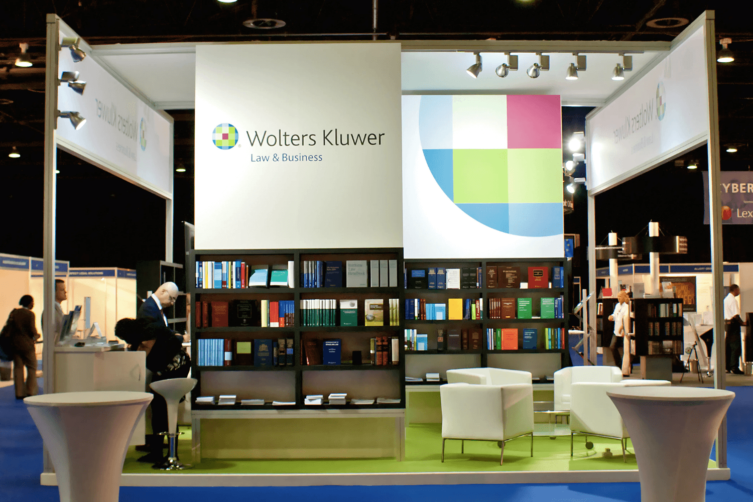 Wolters Kluwer 36 sqm exhibition stand at International Book Fair by Messe.ae