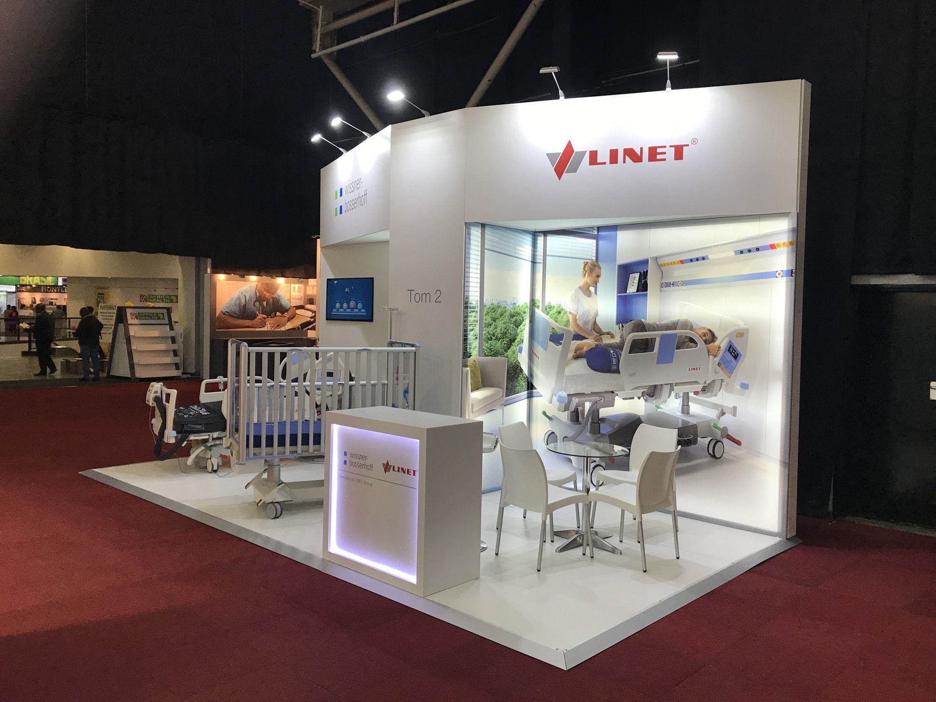LINET Group 18 sqm exhibition stand at Africa Health by Messe.ae