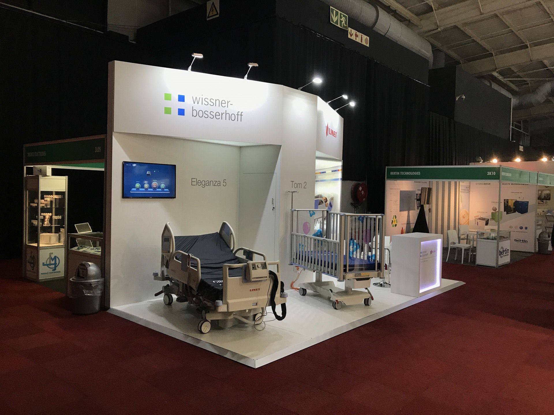 LINET Group 18 sqm exhibition stand at Africa Health by Messe.ae