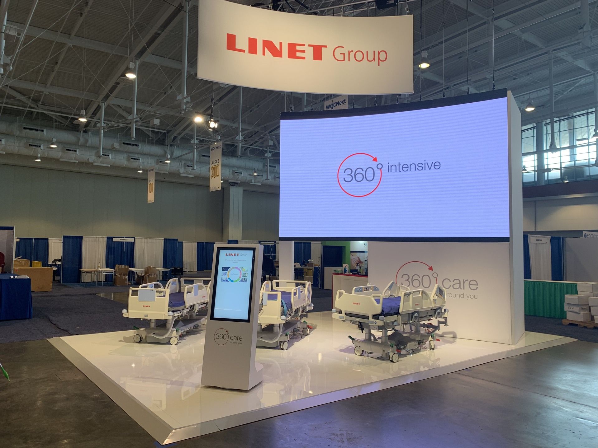 LINET Group 56 sqm exhibition stand at WOCN by Messe.ae