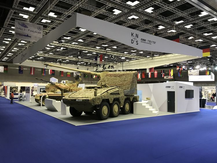 KNDS 407 sqm exhibition stand at DIMDEX (Qatar) by Messe.ae