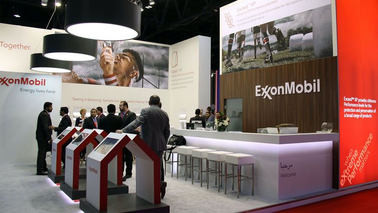ExxonMobil 135 sqm exhibition stand at ArabPlast by Messe.ae