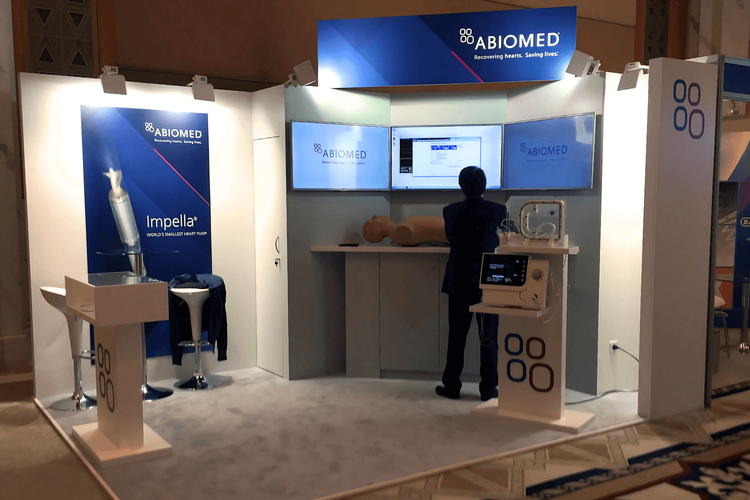 Abiomed 24 sqm exhibition stand at Gulf PCR by Messe.ae