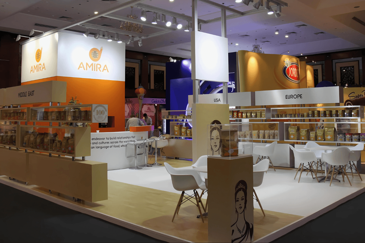 Amira 72 sqm exhibition stand at ET Global by Messe.ae