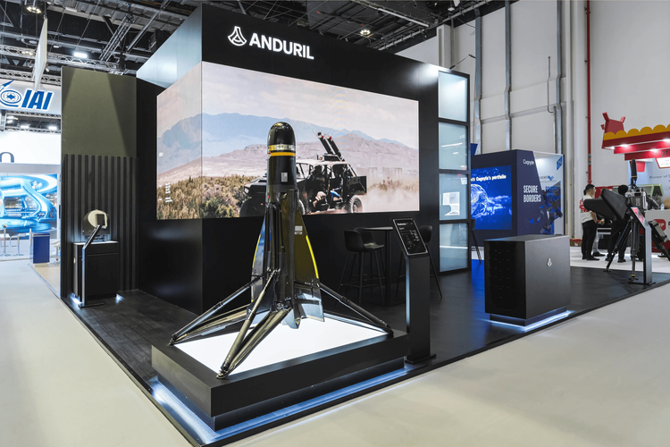 Anduril 93.5 sqm exhibition stand at IDEX by Messe.ae