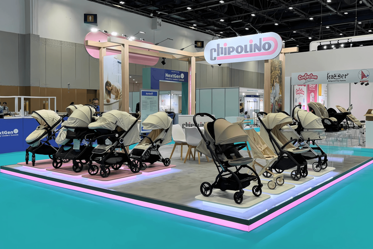 Chipolino LTD 36 sqm exhibition stand at The Baby Expo by Messe.ae