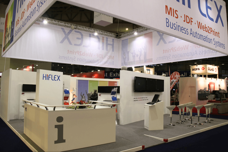 Hiflex 120 sqm exhibition stand at Gulf Print & Pack by Messe.ae
