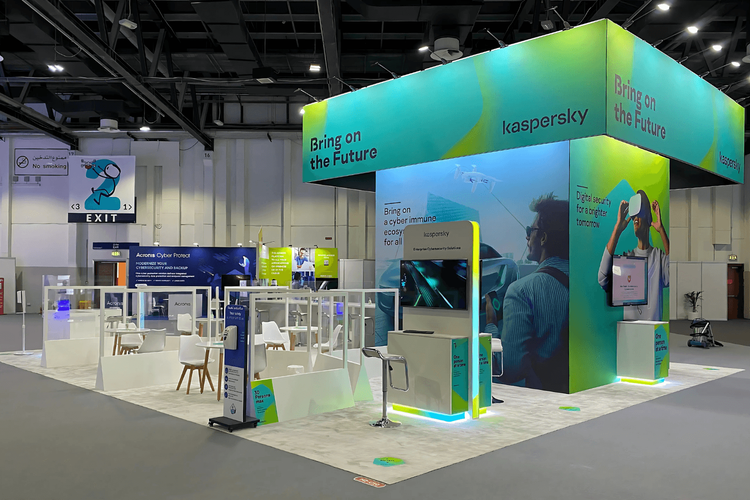 Kaspersky 120 sqm exhibition stand at GITEX by Messe.ae