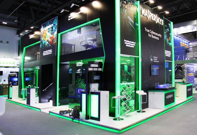 Kaspersky 60 sqm exhibition stand at GITEX by Messe.ae