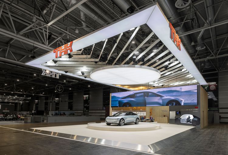 THK 320 sqm exhibition stand at Paris Motor Show by Messe.ae