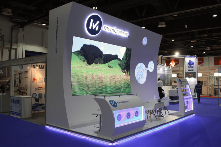Membranium 18 sqm exhibition stand at WETEX by Messe.ae