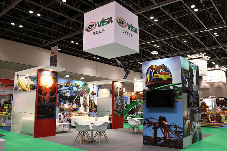 SBF Visa Group 60 sqm exhibition stand at DEAL by Messe.ae