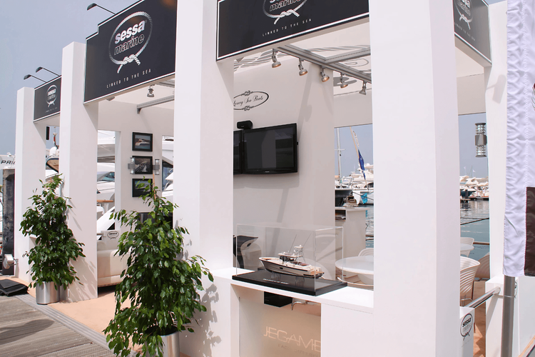 Sessa 30 sqm exhibition stand at Dubai International Boat Show by Messe.ae