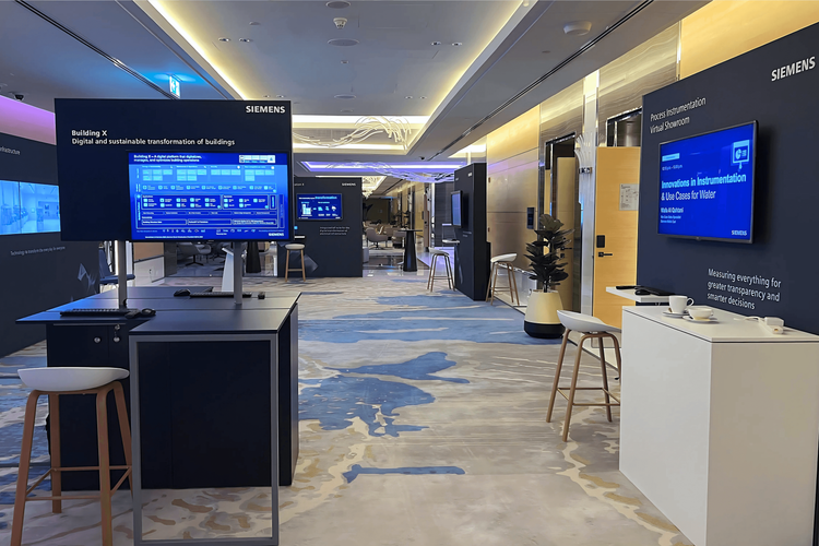 Siemens Industrial 1 sqm exhibition stand at Transform MENA by Messe.ae